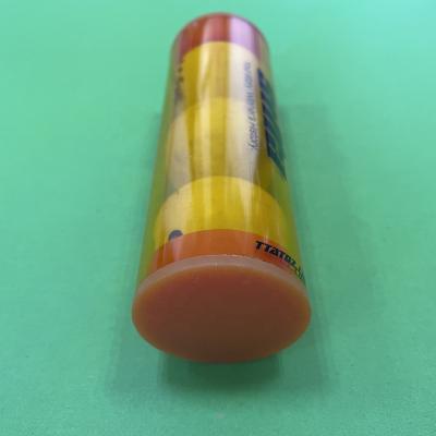 China Promotion PVC Ping Pong Packing Light Orange Plastic Tube for sale