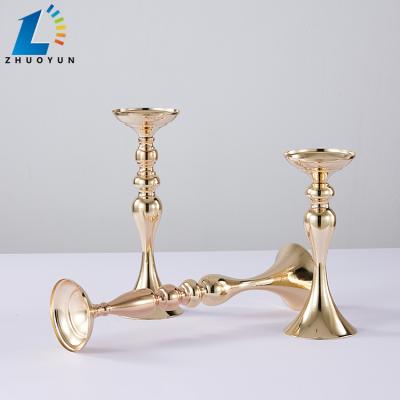 China Wholesale Price Table Centerpiece Decoration Candlestick Holders Metal Wedding Handmade Vase for sale