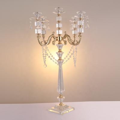 China Weddings 5 ​​Arm Acrylic Candelabra For Vase Wedding Decoration Centerpieces for sale