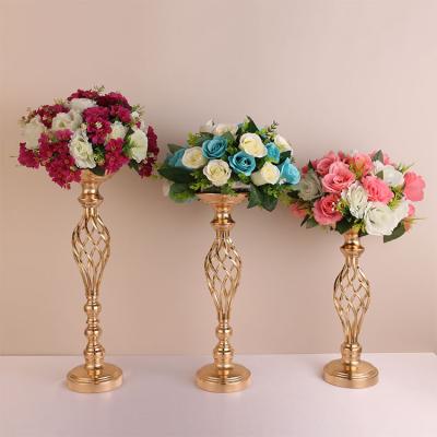 China 2019 Metal For Wedding Table Flower Stand Centerpieces With Round Square Chrome And Crystal Ball Glass Candle Holder for sale