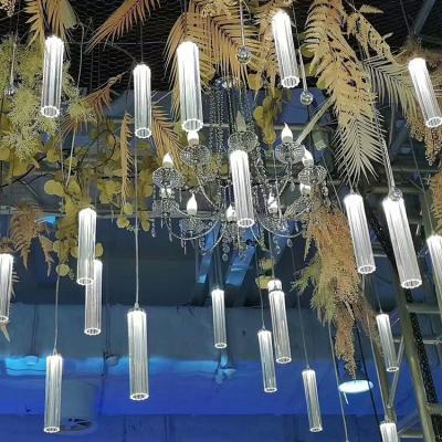 China Wedding Party Event Decoration 10am Plum Blossom Tube Chandelier Wedding Props Wedding Ceiling Decoration for sale