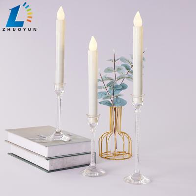 China Handmade Wholesale Modern Acrylic Table Centerpiece Metal Candlestick Holder For Wedding Decoration for sale