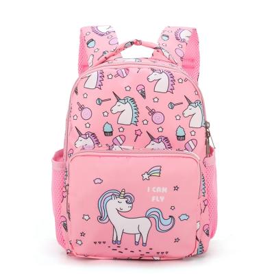 China Lightweight Wholesale Custom Unicorn Printing Pink Kids Backpacks Elementary School Students Backpacks Kids School Bags For Girls for sale