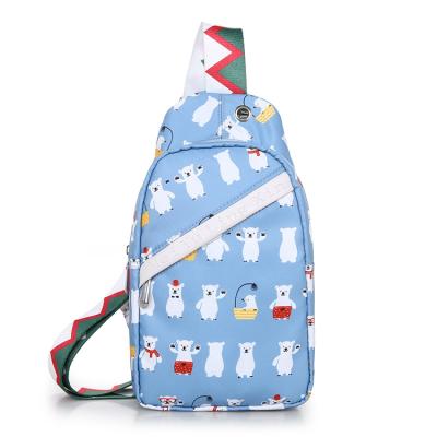 China Popular Moving Animal Printing Boys And Girls Leisure Chest Bag Polyester Waterproof Popular Cross - Body Bag Sling Bags For Kids for sale