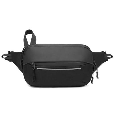 China Water Proof Custom High Quality PU Fanny Pack Diagonal Shoulder Men Waist Belt Multifunctional Leather Bag for sale