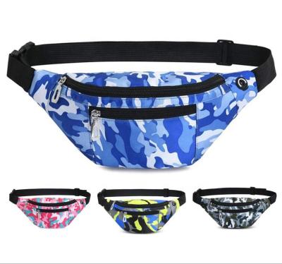 China Outdoor Custom Print Sport Water Proof Camouflage Belt Bag Pussy Pussy Packs Running Waist Bag for sale