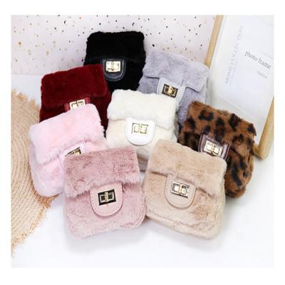 China Durable Mini Handbags Autumn Winter Plush Cross - Body Bags Kids Coin Pouch Gift Purse Small for sale