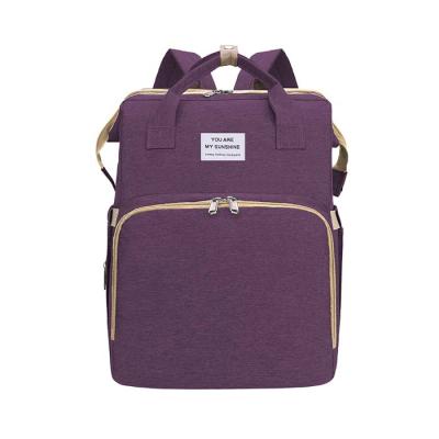 China Custom Logo Mummy Backpack Folding Waterproof Bags Large Insulated With Station Baby Diaper Changing Bags for sale