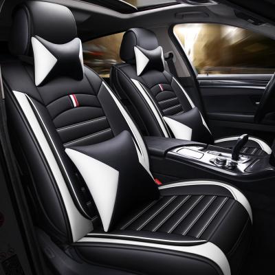 China Wholesale Type Easy Clean Universal Car Full Set 9D Leather Universal Seat Cover for sale