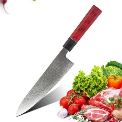 China 8 Inch Durable High End Steel Compound 8Cr14 Damascus Steel Chef Knife Professional Kitchen Knives for sale