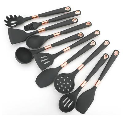 China New Sustainable Reusable Appliances Non-silicon Kitchen Dish Stick Accessories Heat Resistant Silicone Utensils Cooking Kitchen Utensil Set for sale