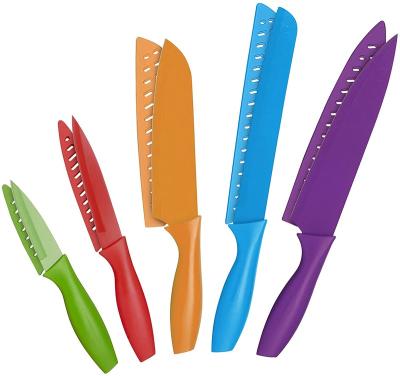 China Colorful Multicolor Line Switzerland Colorato Di Coltelli Kleurrijke Mes Pisau Warna-warni Wholesale Knife Sustainable Kitchen Sets for sale