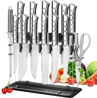 China Cutter Stand Strong Magnet Knife Block Kitchen King 15 Pieces Stainless Steel Professional Chef Set De Cuchillos Steak for sale