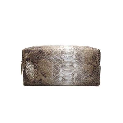 China New Style PU Simple Open Snake Print Makeup Bag Custom Fashion Cosmetic Bag Toiletry Pouch Travel Cosmetic Bag Patterning Bag for sale