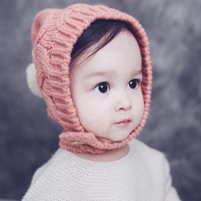 China Unisex Newborn Baby Dobby Beanie Knitted Lovely Elf Woolen Autumn And Winter Warm Hats for sale