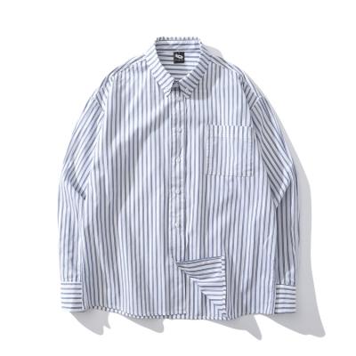 China ENGLAND STYLE 2021 latest design for men's stripe shirt men's long sleeve striped shirt custom made manufacturer for sale