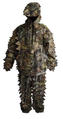 China Hunting Leaf Suit, Fire Retardent 3D Camouflage Suit With 3D Jacket With Hood And 3D Pants for sale