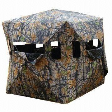 China Pop-up Hunting Blind with PU or black coating for sale