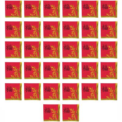 China [32 Pieces Chinese New Year Tableware Asian Paper Napkins, 6.5