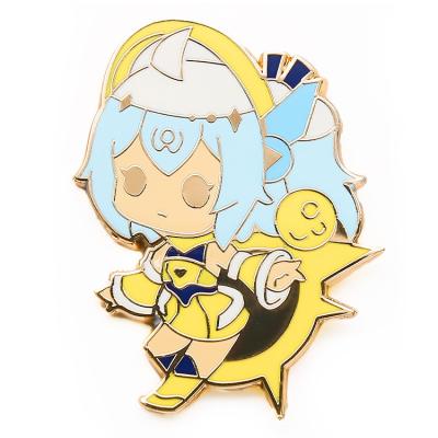 China USA Manufacture No Minimum Custom Cute Anime Pin And Badges Silkscreen Hard Cartoon Lapel Enamel Pin for sale