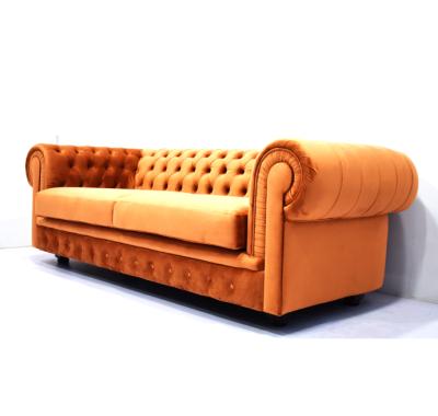 China Sir William 3 seater sofa velvet Chesterfield convertible sofa for sale