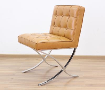 China (Other) Tufty Adjustable Leather Dining Chair Mid Century Dining Chair for sale