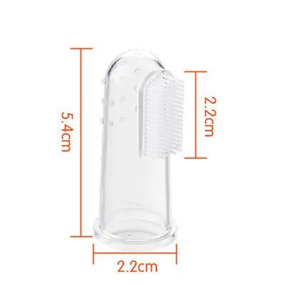 China Pet Finger Toothbrush Silicone Soft Stocked Pet Supplies Healthy Dogs and Cats Teeth Cleaning Tools for sale