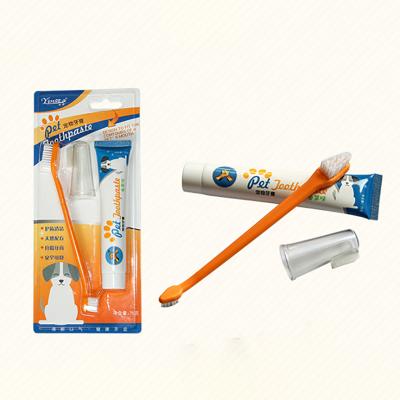 China Manufacture Pet Finger Toothbrush Stick Stick Dog Toothbrush and Toothpaste Stocked Set for sale