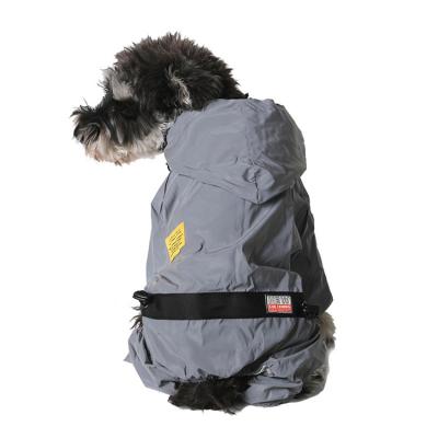 China High Visibility Sustainable Dog Coating Reflective Material Cute Raincoats With Hood for sale