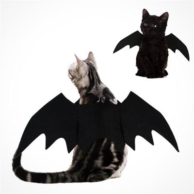 China Lights Up Halloween Pet Clothes Dog Cat Plush Camouflage Party Bat Wing Bell Collar Hot Selling Clothes for sale