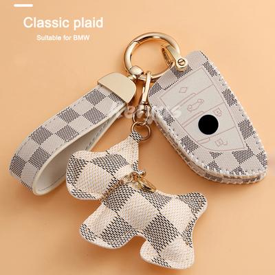 China High Quality Leather Car Key Case Protector Cover Holder Chain Shell For BMW X1 X3 X5 X6 Series 1 2 5 7 F15 F-16 E53 E70 E39 F10 F30 G30 for sale