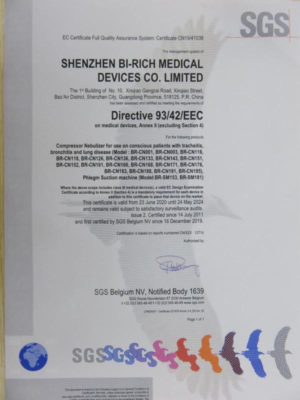 CE - Shenzhen Bi-Rich Medical Devices Co., Ltd.