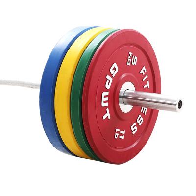 China Custom Weightlifting Rubber Covered Steel Bumper Plates Standard KG Pound Dumbbell Discs Weight Plate Discos Y Disco Para Pesa Gym for sale