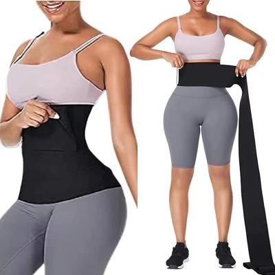 China Latex Antibacterial Body Slimming Wrap Compression Bandage Corset Trainer Adjustable Belt Trimmer Waist Trainer For Women for sale