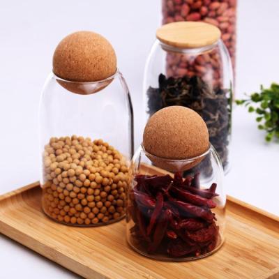 China Eco-friendly Spice Jar Food Borosilicate Glass Freshness Preservation Feature Airtight Clear Borosilicate Glass Sealed Food Cereal Storage Containers for sale