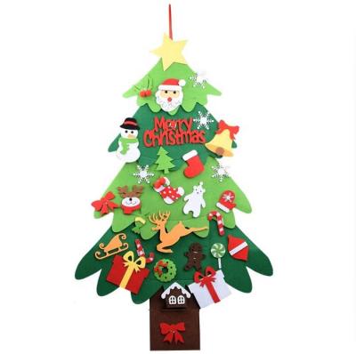 China Chirstmas Low MOQ Christmas Decor New Year Gifts Ornaments DIY Felt Christmas Tree Christmas Decoration for sale