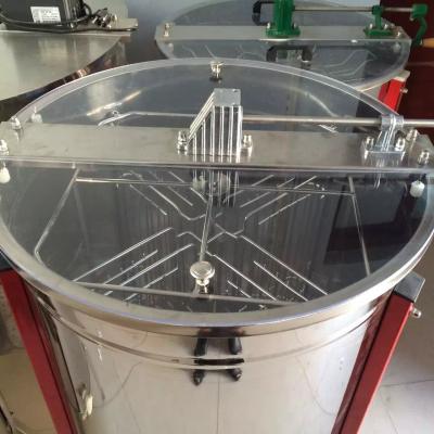 China Manual Side Crank Reversible Full Thickness Truss Extractor 4Frame Honey Extractor for sale