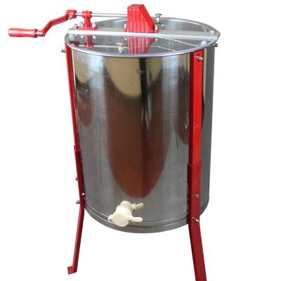 China Manual Honey Harvester 4 Frames Self-Inverting Manual Honey Extractor for sale