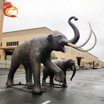 China Static Rubber + High Density Silicon Foam Elephant Family Fight With Tiger In Museum for sale