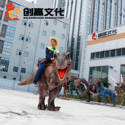 China Wearable Realistic Mechanical Animatronic Walking Suit Dinosaur Costume Dinosaur Ride On Demonstration for sale