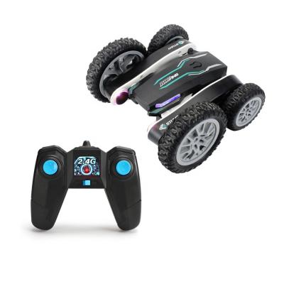 China 360 Degree Rotation Car Four Wheel Drive Remote Control Double Sided Torsion Arm Sided RC Flower Stunt Car With Light for sale