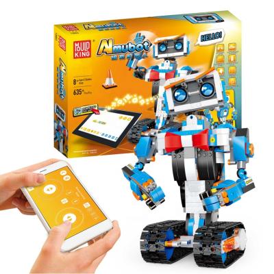 China DIY DIY assembly robot toys radio control robot set programming technic electric plastic robot brick set rc building block robot brick set for sale