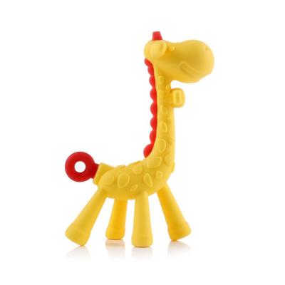 China Food Grade Silicone Giraffe BPA Pacifier Food Grade Silicone Baby Teether Toy Safety Toxic Safe Teething Soothe Molar Teether Toys For Infant for sale