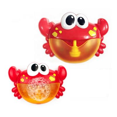 China Eco-friendly Automatic Bathroom Bubble Maker Machine Kids Bubble Crab Bath Toy with Music for Infant for sale