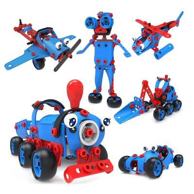 China Building Toy 6 in 1 Funny Educational ROD Toys 142pcs DIY Creative Engineering Construcition Building Block Kits for sale