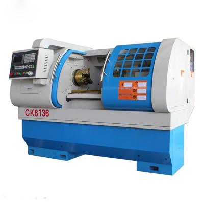 China CK6136 CNC Lathe Machine / Lathe Bar Feeder Automatic Feeding With Hydraulic Chuck for sale