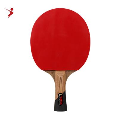 China Competition LEJIAER Five Star Ping Pong Paddle, table tennis racket with wooden blade, advance competition color table tennis racket for sale