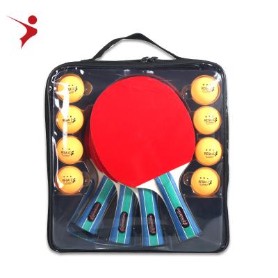 China Professional Ping Pong Bat Training Regail LDJ200 Table Tennis Racket Set Case Customized Logo Maker Directly Made 4 Player Ping Pong Racket for sale