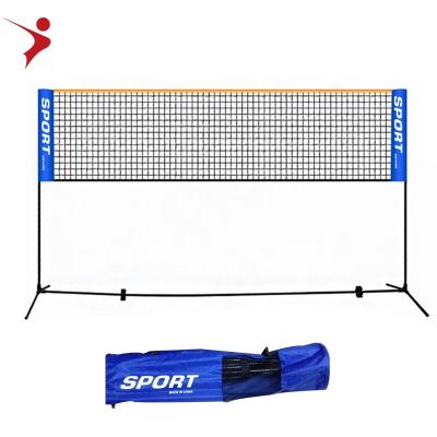 China Badminton Training Equipment Portable Badminton Net Mail Adjust Tennis Volleball Net Portable Foldable Polyester Indoor And Outdoor Practice for sale