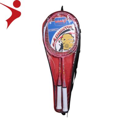 China Cheap Pop Regail Kids Badminton Racket Price Alloy Steel Aluminum Steel Badminton Racket Hot Sales Badminton Racket Game For Indoor Paly for sale